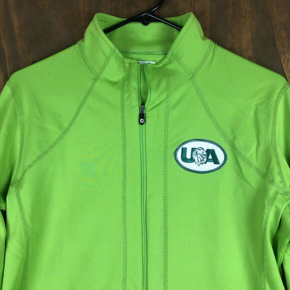 FootJoy Unisex Sweater Green Full Zip Up Comfort Quick Dry Nylon Stretch Medium - Picture 2 of 12